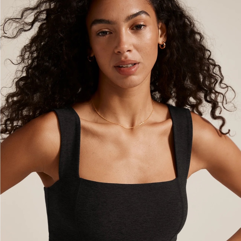 Beyond Yoga Black Square-Neck Sports Bra